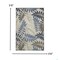 Homeroots 4 x 6 ft. Gray & Blue Leaves Indoor & Outdoor Area Rug 384869 - alternate 2